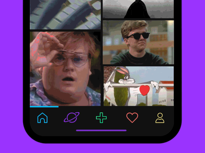 GIPHY Animated Nav Redesign .prd app bodymovin gif iconography icons ios loop lottie navigation principle tab nav