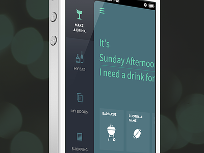 Drink App Menu app design drinks flat icons ios iphone mobile