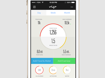 Vigr App app design fitness flat ios ios7 iphone iphone5s mobile workout