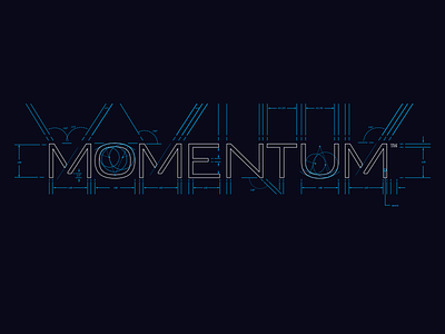 Momentum automotive blueprint logo