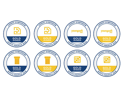 Sponsor Badge badge company emblem flat gold liferay logo mark sponsor