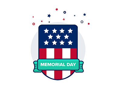 Memorial Day 2018 badge emblem flag illustration memorial day usa vector