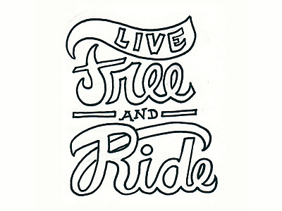 Live Free & Ride Sketch boxer briefs handdrawn handdrawn type handdrawn typography illustration typography