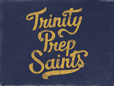 Trinity Prep Saints Typography