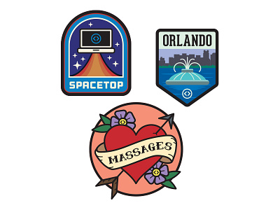 Patches! code school design illustration massages orlando patch design patches space vector art