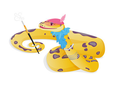 Sassy Python code school illustration python sassy snake vector illustration