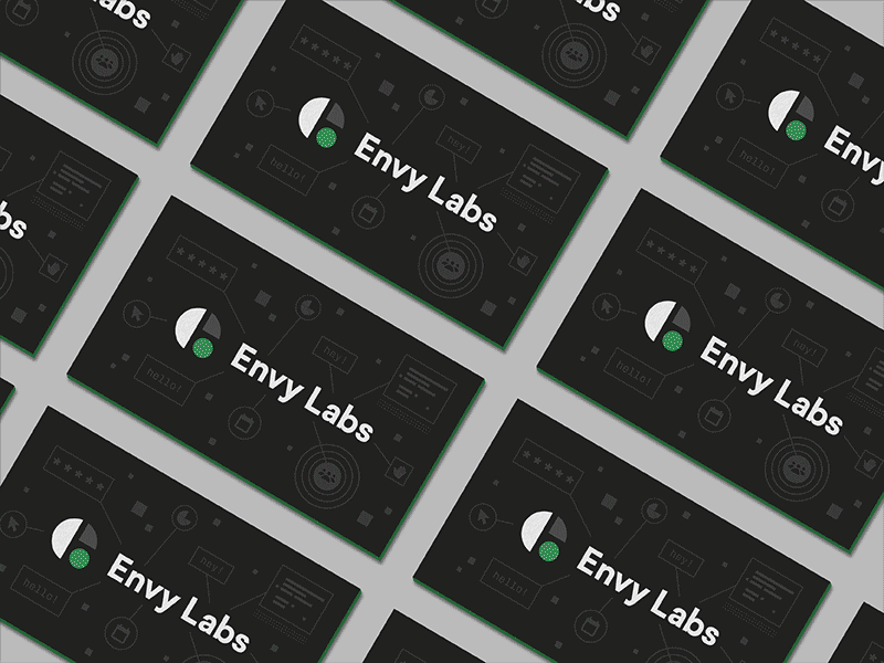 Business that Glows animation branding business card business cards design envy labs fun gif glow in the dark logo orlando