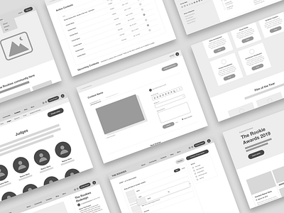 The Rookies Wireframes envy labs sketch the rookies ui ui ux design wireframes wires