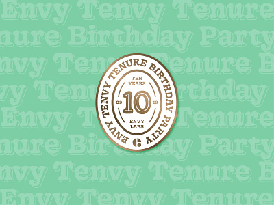 Envy Tenvy Tenure Birthday Party 10 years anniversary envy labs florida orlando pin soft enamel pin
