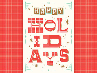 Happy holidays! christmas envy labs florida happy happy holidays holiday holidays orlando plaid postcard typography winter