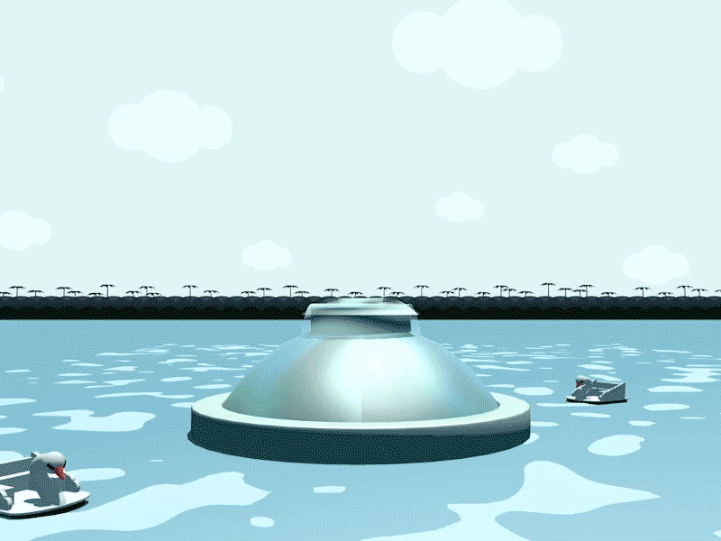 Lake Eola Fountain 3d 3d animation c4d cinema4d florida fountain lake lake eola orlando swan swan boat