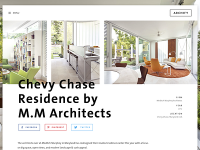 Archify Inner Page V3 architecture blog clean desktop minimal photography theme web wordpress