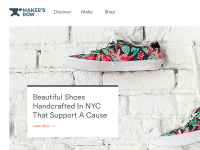 Maker's Row Homepage