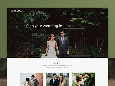 Wedding Site Overhaul ceremony clean explore home icons landing page map redesign web website wedding