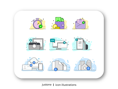 Modern icon illustration set for website and apps