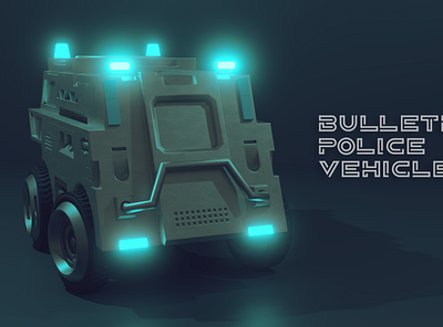 Bulletproff police vehicles 3d 3d art