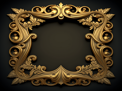 a fancy frame 3d graphic design