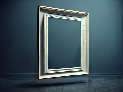 an empty frame 3d graphic design