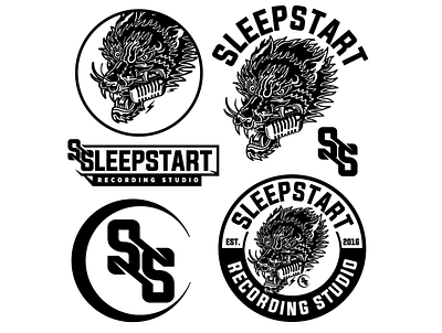 SleepStart Recording Studio brand design branding branding design clothing illustration logo logodesign merch typography vector