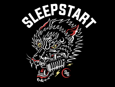 SleepStart Recording Studio band brand design branding clothing design illustration logo merch vector