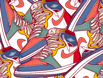 Air Jordan Multi-Color clothing design graphic design illustration vector