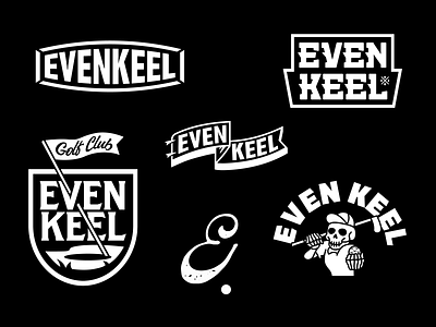 Even Keel Golf Club. branding clothing graphic design illustration logo vector