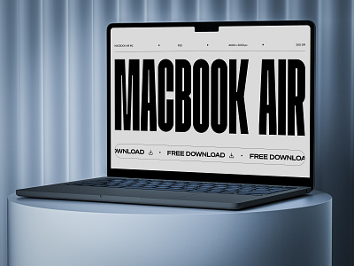 Free Macbook Air M2 Mockup - B02.PSD device free download free mockup free psd freebie laptop macbook air mock up mockup mockups psd