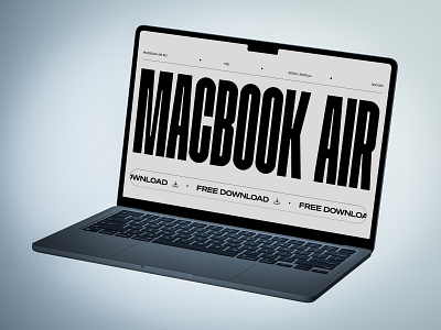 Free Macbook Air M2 Mockup - B03.PSD