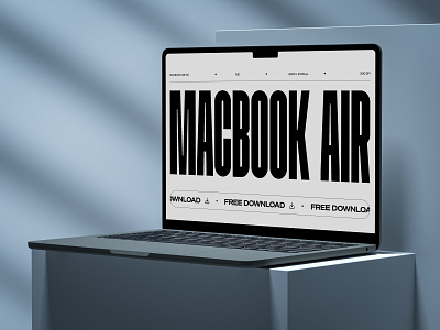 Free Macbook Air M2 Mockup - B06.PSD