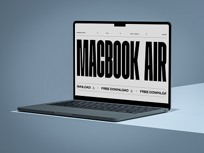 Free Macbook Air M2 Mockup - B09.PSD