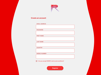 Registration Page design ui