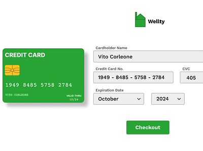 Credit Card Checkout design ui