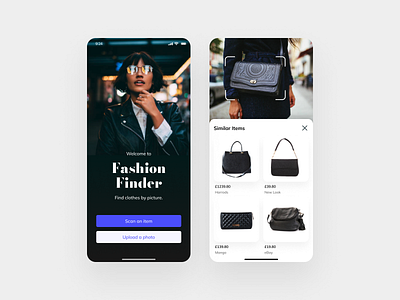 Find a fashion item by picture - App Concept app app concept app design product design ui ui design ux ux design