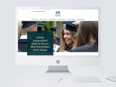 University of Sussex responsive ui design ux design website