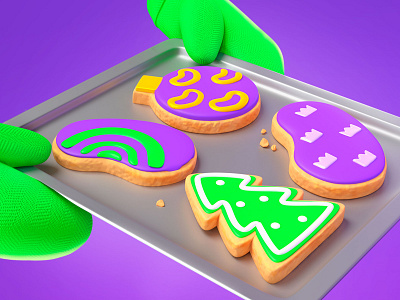 Delicious cookies for you 3d 3d art bakery christmas christmas tree cook cookie cool delicious digital digital art food fun gingerbread cookies illustration kids mittens post tasty