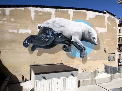 Black machine bear graffiti mechanism mural painting murals spraypaint spraypaintin streetart