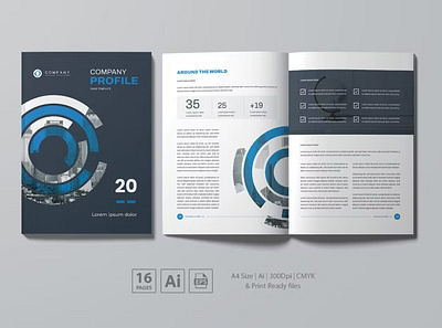 Company Profile agency brochure company company profile design identity indesign magazine