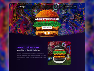 Borgar.io NFT Website branding cryptocurrency design graphic design nft web design web development