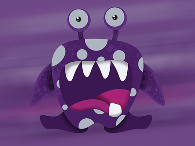 Tooth Blob Monster design flat design flat illustration graphic design illustration ipad pro procreate vector