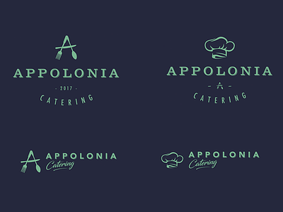 Appolonia Catering Logo Concepts affinity designer appolonia catering branding graphic design illustrator logo logo concepts logo design logo process