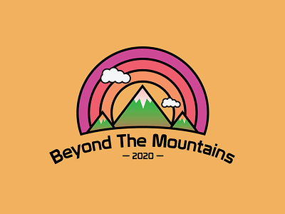 Beyond The Mountains badge beyond the mountains illustration illustrator mountains outdoors patch thick lines