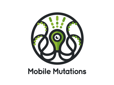 Mobile Mutations Final logo agency awesome creative design evolve fun green ideation logo professional soft