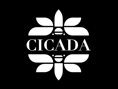 Cicada Logo Design awesome bug clean crisp fancy fun high end insect locust logo pattern