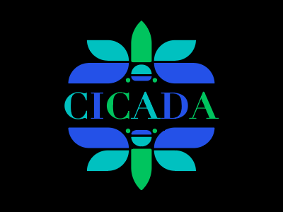 Cicada Logo Color awesome bug clean crisp fancy fun high end insect locust logo pattern