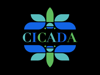 Cicada Logo Color pattern logo locust insect high end fun fancy crisp clean bug awesome