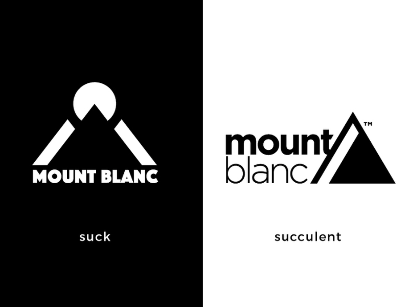 Mount Blanc Internal Redesign typography solid awesome rebrand redesign refresh outdoor wilderness mountain