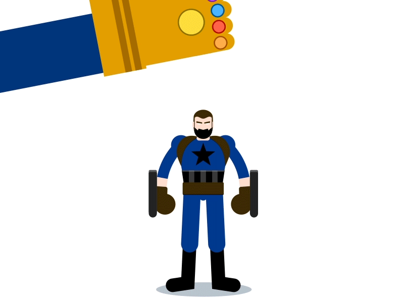 Infinity War - Cap Gets A Beat Down thanos captain america 2-d animation avengers infinity war