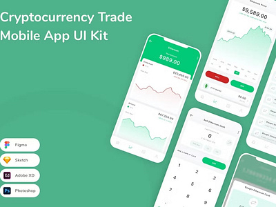 Cryptocurrency Trade Mobile App UI Kit