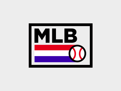 MLB Logo america baseball blue logo logo mark mlb red redesign redesign mlb sports white