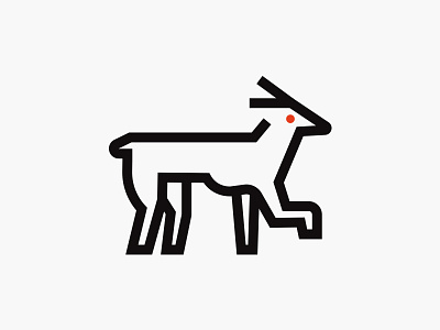 Gentle Demon bambi buck deer demon doe gentle logo logomark stag zombie